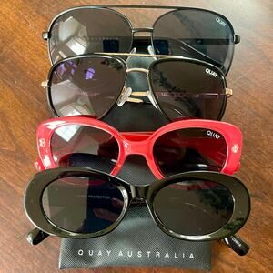 Quay Australia Sunglasses 3 Piece Lot All In Lulu Vivienne w/ Bonus Pair